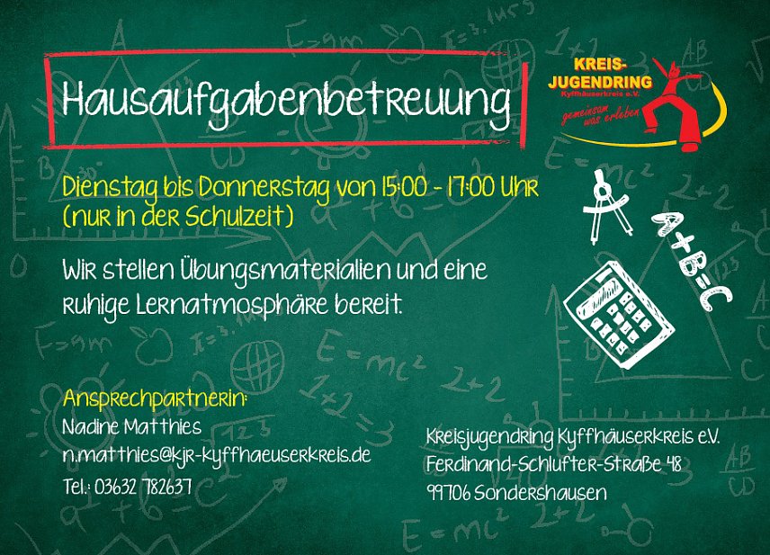 Bild: Hausaufgabenbetreuung im JuST