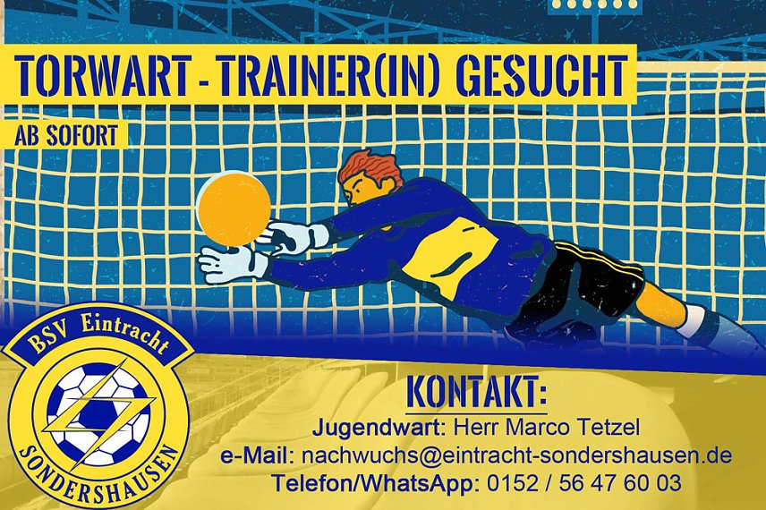 Bild: Torwarttrainer gesucht