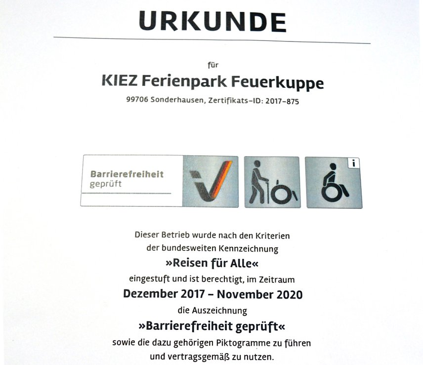 Bild: Zertifizierung Reisen f&uuml;r Alle