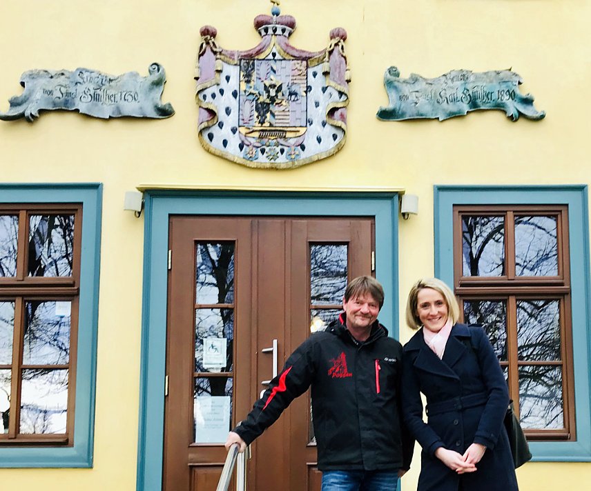 Bild: Anne Bressem l&auml;dt Wolfgang Tiefensee nach Sondershausen ein