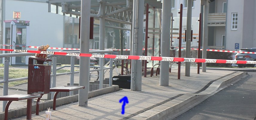 Bild: Herrenloser Koffer in Sondershausen