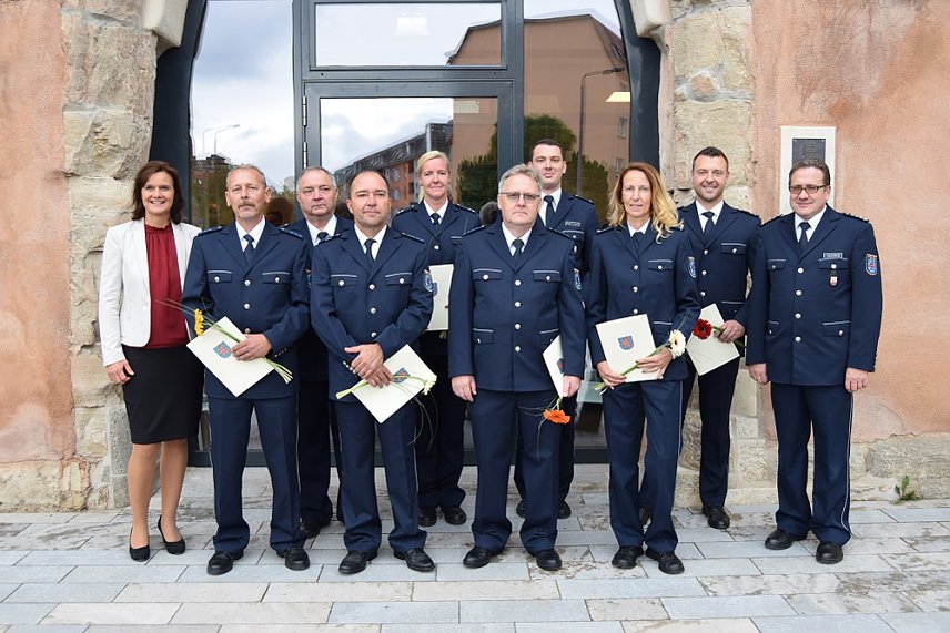 Bild: Bef&ouml;rderung im B&uuml;rgersaal der Cruciskirche