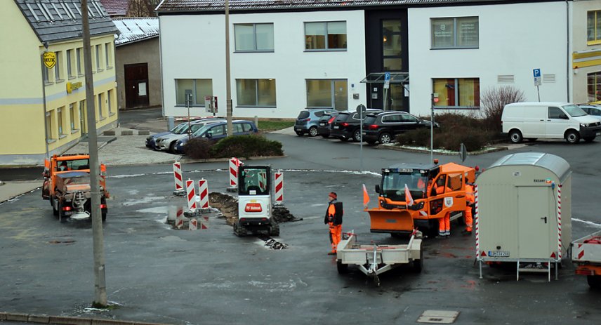Bild: Parkplatz gesperrt