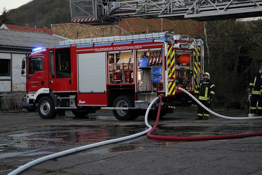 Bild: Dachstuhlbrand in Sondershausen Bebra