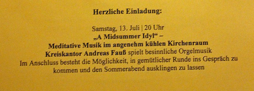Bild: Trinitatis klingt VII erfrischend