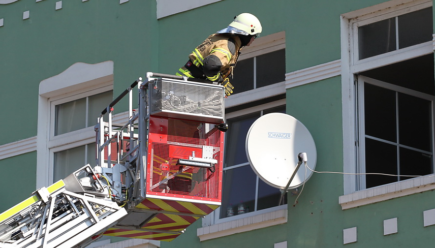 Bild: Einsatz in der Langen Stra&szlig;e