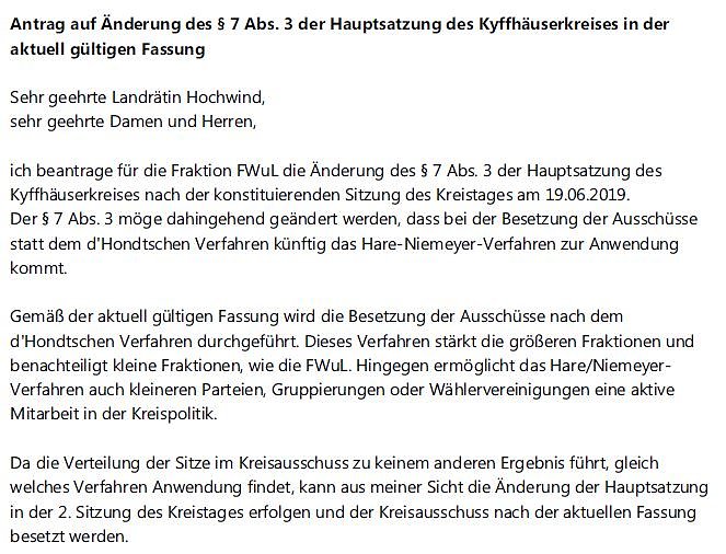 Bild: Besetzung Kreisausschuss best&auml;tigt