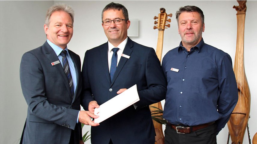 Bild: Dienstjubil&auml;um bei der Kyffh&auml;usersparkasse
