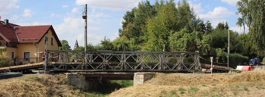 Bild: Vollsperrung wegen Ausweichbr&uuml;cke
