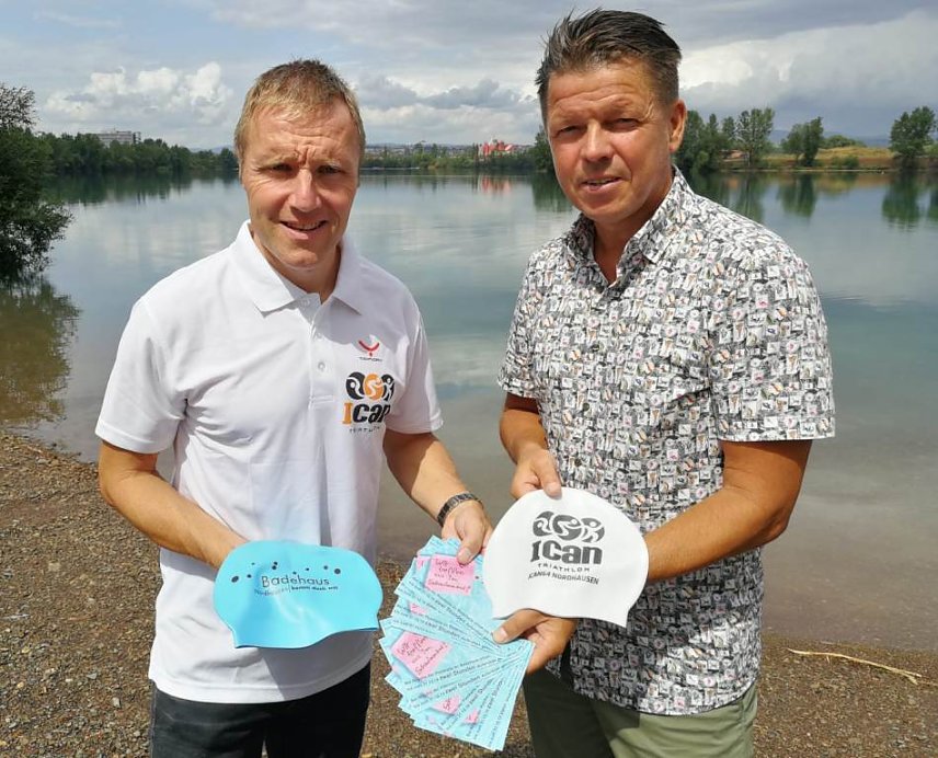 Bild: Renndirektor des ICAN Nordhausen, Dr. Ulrich Konschak, und Gesch&auml;ftsf&uuml;hrer des Badehauses, Jens Eisenschmidt