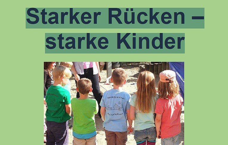 Bild: Starker R&uuml;cken � starke Kinder