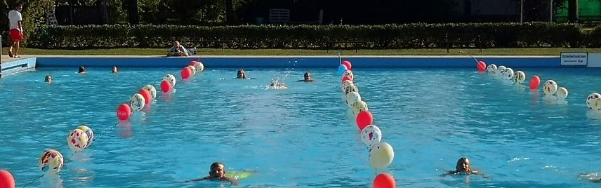 Bild: Benefizschwimmen im Greussener Freibad
