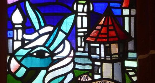 Bild: Buntglasfenster in der Blasii-Kirche