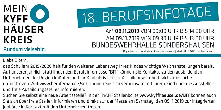 Bild: BerufsInfotage in Vorbereitung