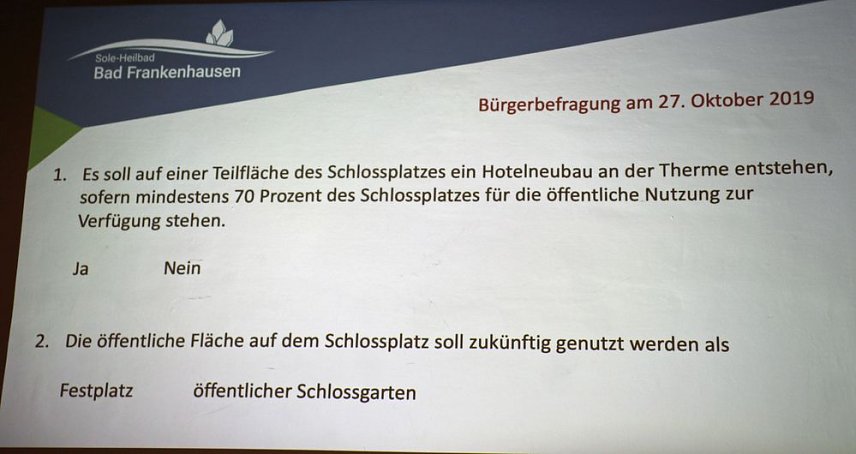 Bild: Hotelprojekt in Bad Frankenhausen vorgestellt.