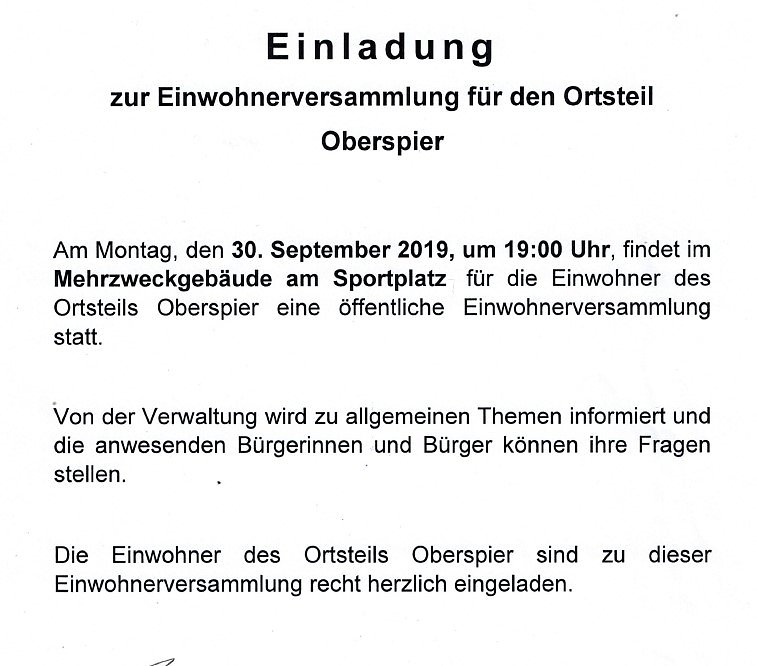 Bild: Hauptausschuss, Einwohnerversammlung und mehr