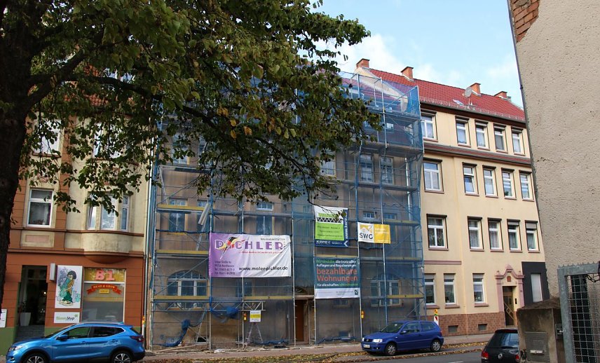 Bild: In der Bochumerstra&szlig;e 32 entsteht neuer Wohnraum f&uuml;r Studenten