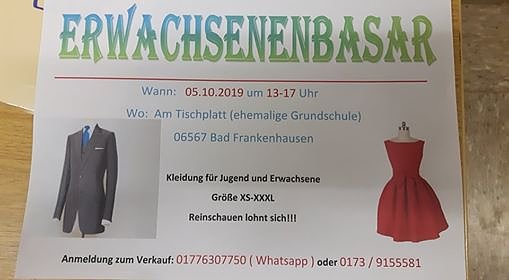 Bild: Neue Ausstellung und Erwachsenensachenbasar