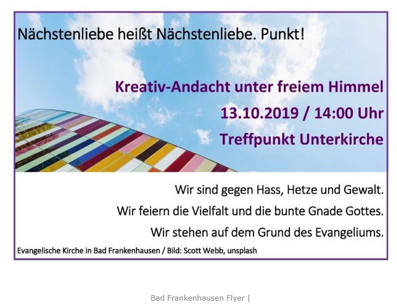 Bild: Kreativ-Andacht in Bad Frankenhausen