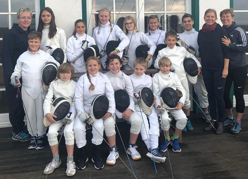 Bild: Die jungen Fechter des FSC Nordhausen im Trainingslager