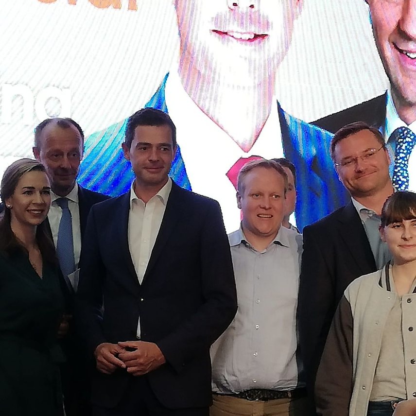 Bild: Redefeuerwerk mit Friedrich Merz und Mike Mohring in Nordhausen