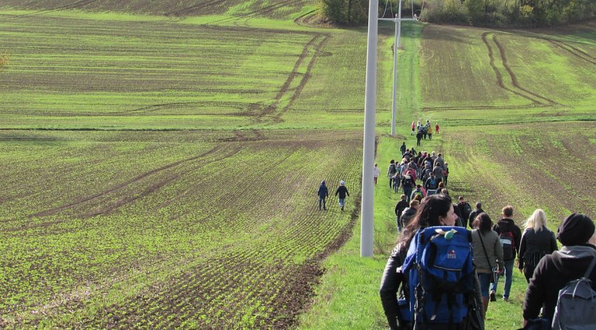 Bild: Hochbetrieb an der Langen Wand