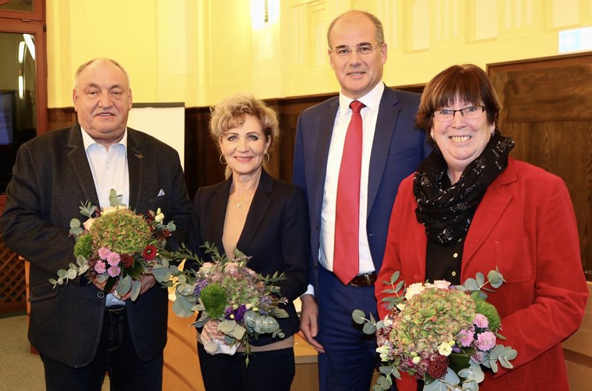 Bild: v.l.: Egon Primas, Birgit Keller, Matthias Jendricke und Dagmar Becker