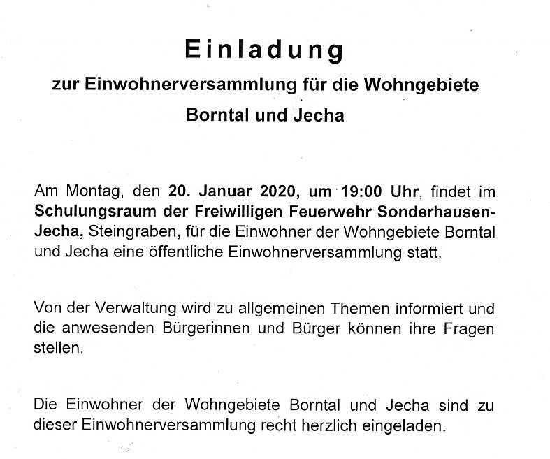 Bild: Einwohnerversammlung und Hauptausschuss