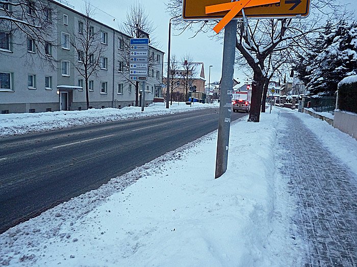 Bild: Frankenh&auml;userstra&szlig;e im Winter