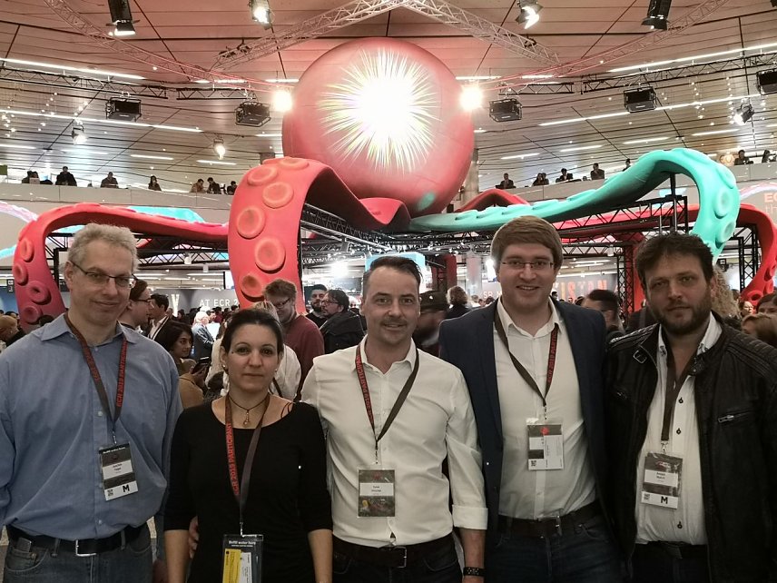 Bild: v.l.: Oberarzt Dr. Feger, Frau Dr. Papageorgiou, Herr Winzler, Herr Voigt, Chefarzt Prof. Dr. Malich 