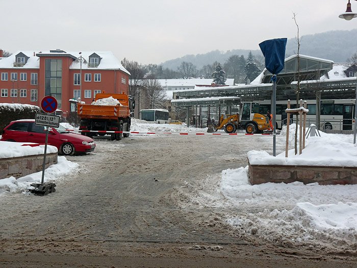 Bild: Schneeberge in Sondershausen
