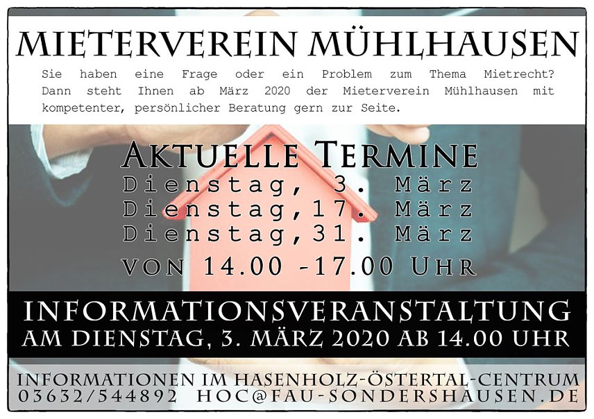 Bild: Informationsveranstaltung vom Mieterverein M&uuml;hlhausen