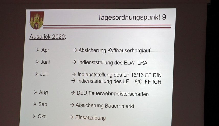 Bild: Gemeinsame Jahreshauptversammlung der FFW Bad Frankenhausens