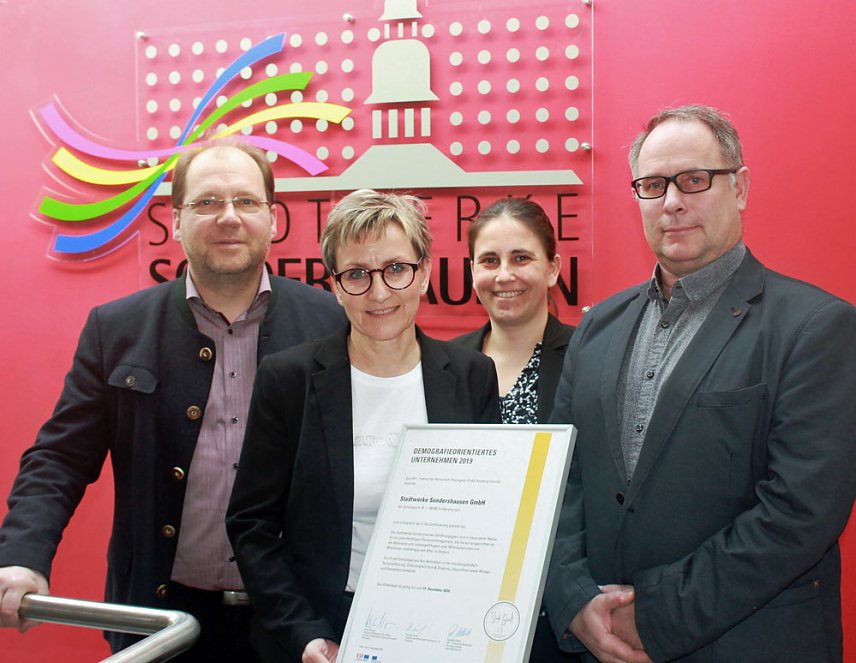 Bild: Auszeichnung des Personalmanagements der Stadtwerke Sondershausen GmbH