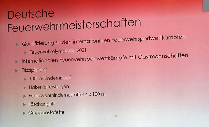 Bild: Vorschau auf die Deutschen Feuerwehrmeisterschaften