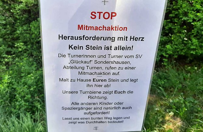 Bild: Mitmachaktion am Radweg