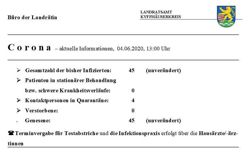 Bild: Eine Kontaktperson weniger