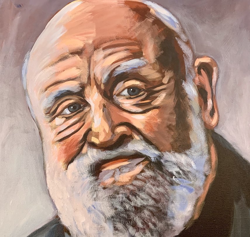 Bild: Rolf Hoppe von Herrn Schneider gemalt. 
