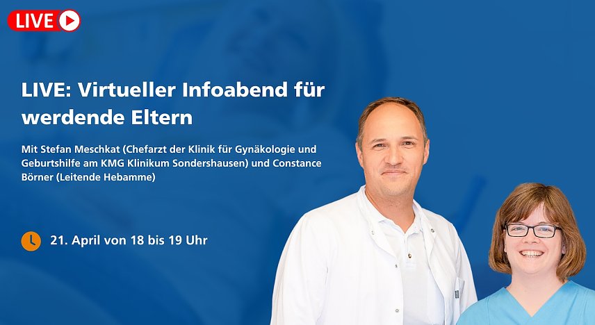 Bild: Stefan Meschkat, Chefarzt der Klinik f&uuml;r Gyn&auml;kologie und Geburtshilfe, und Constance B&ouml;rner, Leitende Hebamme am KMG Klinikum Sondershausen.