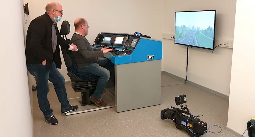 Bild: Fahrsimulation in der Leinefelder Bahnakademie