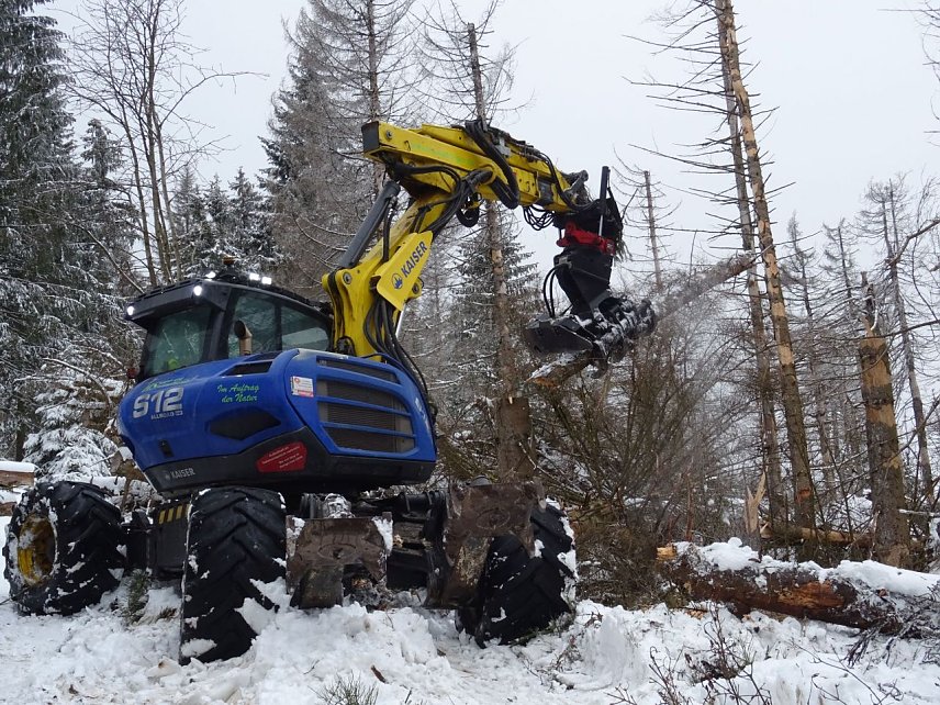 Bild: Schreitbagger im Einsatz
