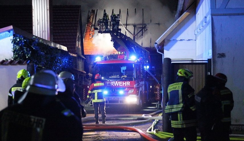 Bild: Scheunenbrand heute Morgen