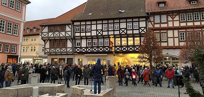 Bild: Friedlicher Protest in Bad Langensalza