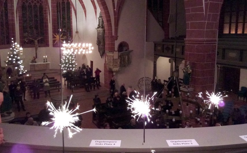 Bild: Orgel und "Feuerwerk" in St. Blasii am Silvestertag