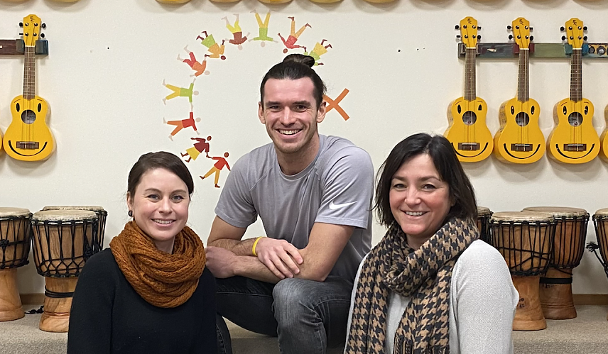 Bild: Das neue Leitungsteam der Evangelischen Grundschule Nordhausen mit der Schulleiterin Ulrike Bauersfeld (rechts), Tina Kallmeyer (Stellvertreterin) und dem Ganztagskoordinator Thomas Riemekasten