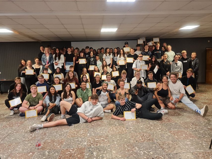 Bild: Die Herder-Gymnasiasten weilten mehrere Tage im bilingualen Sprachcamp bei Berlin