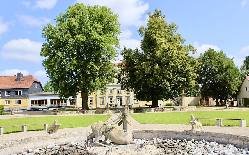 Bild: Blick von Schlossgarten Ebeleben auf das Karl Marien Haus 