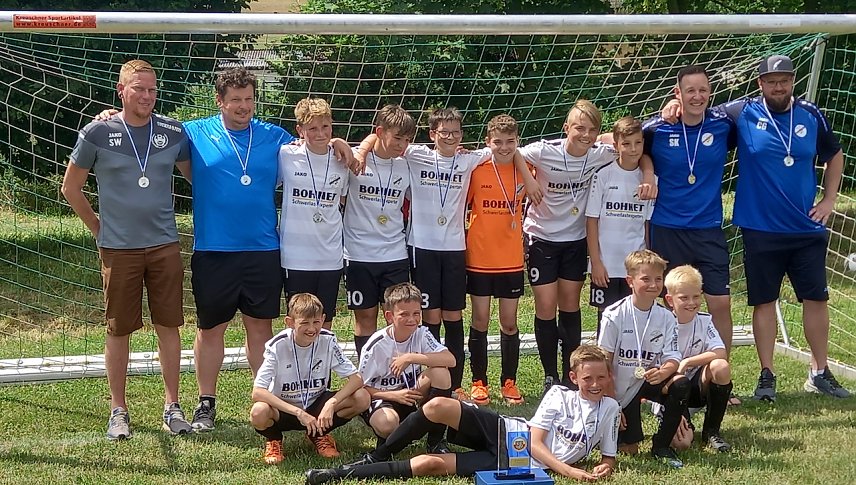 Bild: Kreismeister und Kreispokalsieger: die D-Junioren der Spielgemenschaft