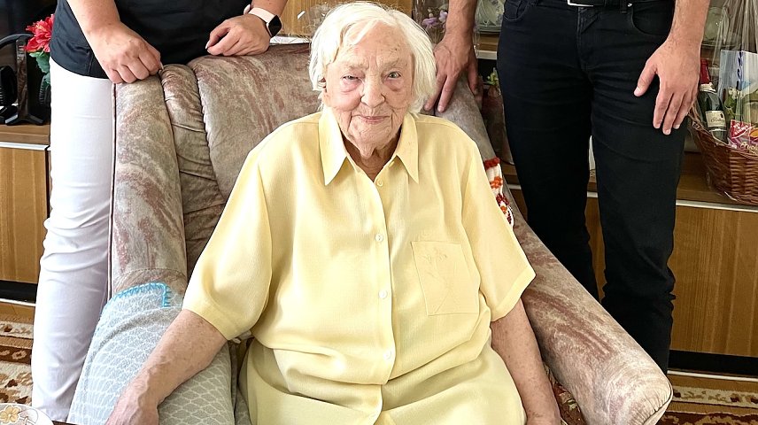 Bild: Gerda John wurde gestern 100 Jahre alt