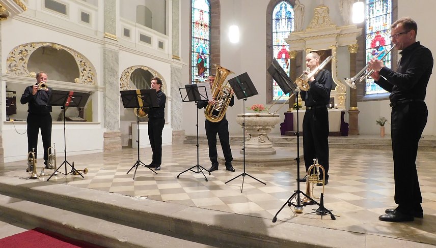 Bild: Bl&auml;ser im Rahmen des Th&uuml;ringer Orgelsommers in der UNterkirche in Bad Frankenhausen